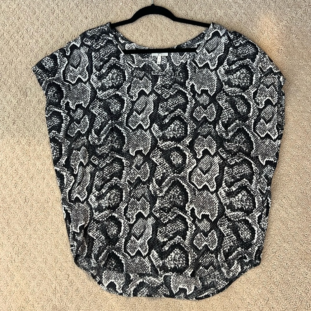 Joie snakeskin print silk blouse